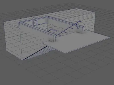 Underground passage  subway low-poly model Low-poly 3D model