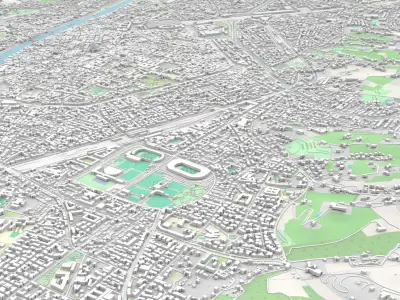 Cityscape Florence Italy 3D model