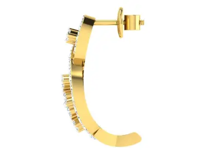 Daimond Earrings 3DM STL OBJ FBX Render Details 3D print model buy