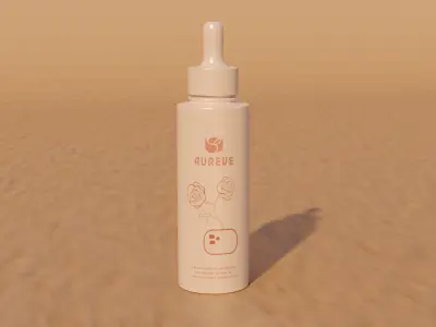 Dropper Bottle 3D Mode Skincare Cosmetic Packaging Free 3D model