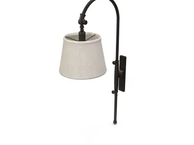 Adjustable Arc Sconce Burlap Antiqe Bronze Free 3D model