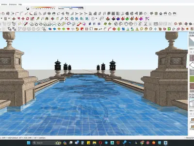 Classical swimming pool 3d model 3D model