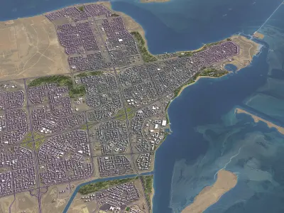 Jubail - Fanateer Beach Low-poly 3D model