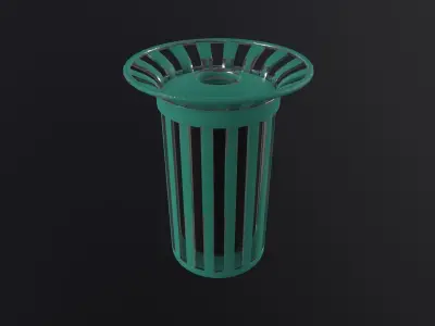 New York Trash Can 3D Model Low-poly 3D model