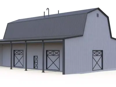 Farm Barn 18 PBR Low-poly 3D model