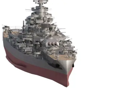 GERMAN NAVY WW2 1944 CRUISER 3D model