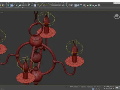 QUATREFOIL CHANDELIER Low-poly 3D model