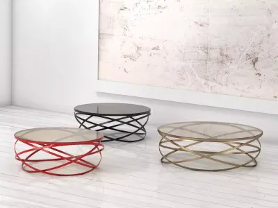 Evol circular glass coffee table Free 3D model