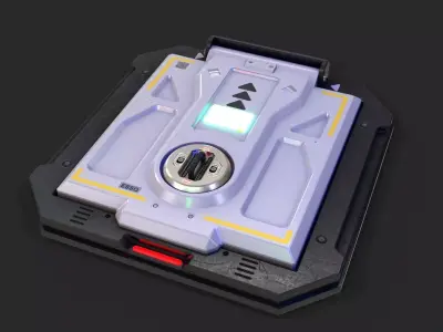 Sci-Fi Underground Access Door PBR LOWPOLY GAMEREADY Low-poly 3D model