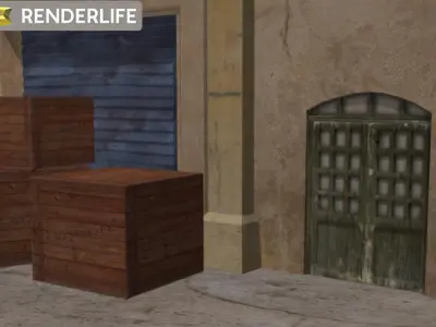 Back alley set 3D model