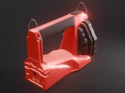  Industrial LED Searchlight Low-poly 3D model
