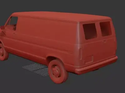 F E series Mk3 Econoline CargoVan 1986 3D print model