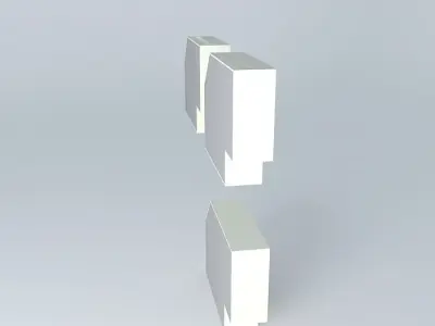 Parquet pair of cubes Free 3D model