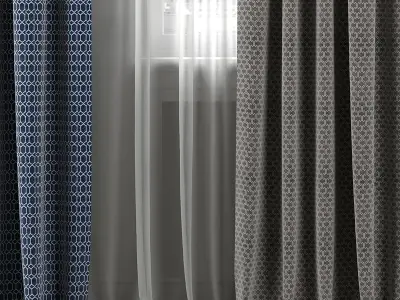 Curtain Set 313 3D model