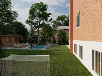 Garden Landscape 3D Model - SketchUp and Lumion Scene  3D model