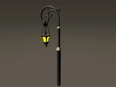 Lamp Post Low-poly 3D model get
