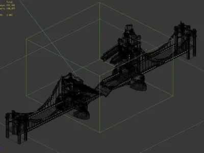 Sci Fi Building-London Tower Bridge 03 3D model