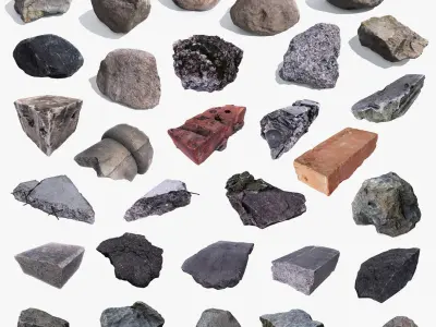Ultimate Stones and Debris Pack 3D model