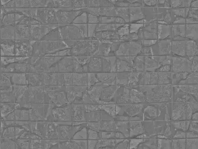 Seamless PBR Scanned Gabion Stone Wall 1x1m Texture Texture