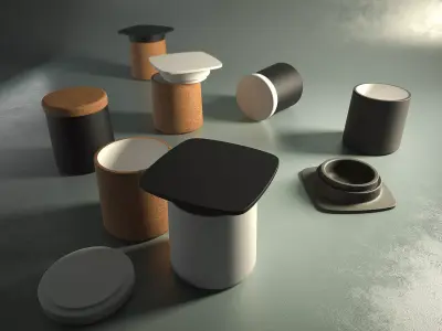 Degree cork side table 3D model