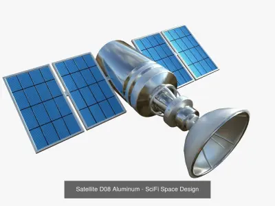 10 Satellites AZ Aluminum Collection - SciFi Space Design 3D Model Pack