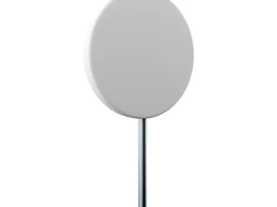 3d  Turn left ahead sign  cartoon icon 3D model