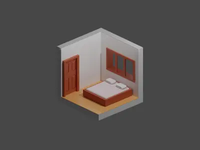 isometric room001 by kew 3D model