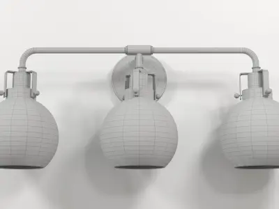 Shades of Light Hinley Seeded Glass Sconce 3 light 3D model