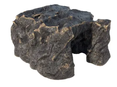 black rock cave entrance Low-poly 3D model