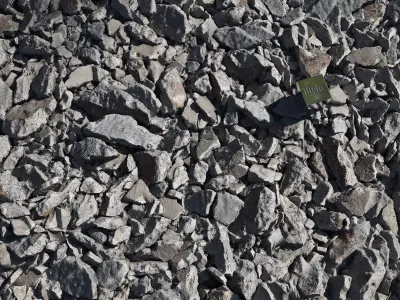 Fragments of concrete 3D model