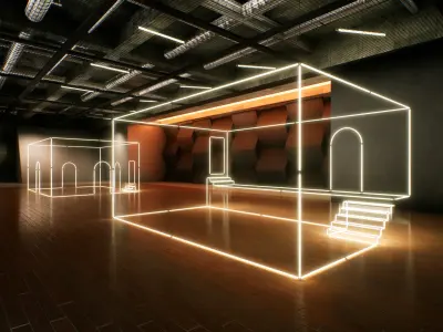 Cube Screen Stage Place 3D model