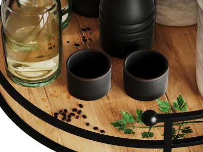 Kitchen Accessories Corona 3D model