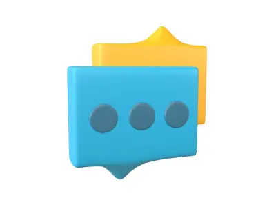 Chat Icon v2 001 Low-poly 3D model