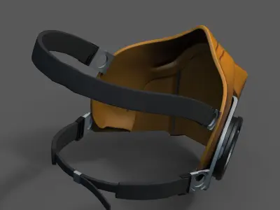 Gas mask helmet scifi fantasy space millitary protection  Low-poly 3D model