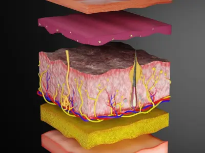 Skin Parts Anatomy 3D model