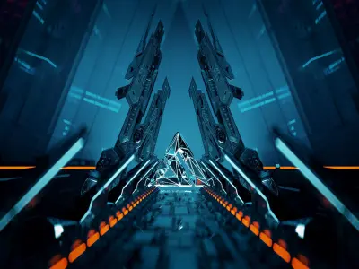 Scifi LOGO Star Warship Star Trek Cyberpunk style frame 3D model 3D model