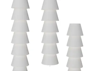 Set Up Shades Floor Lamp 3D Model 3D model