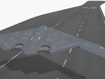 B 2 Spirit Jet Bomber Takeoff Animated Rigged for Maya 