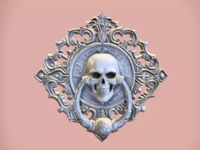 Haunted Mansion Door Knocker 3D Model Low-poly 3D model