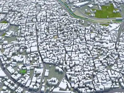 Nashik Maharashtra India 30km Low-poly 3D model