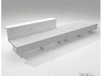 BENCH TEAK 3D model