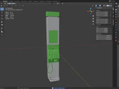 T mobile phone booth Low-poly 3D model