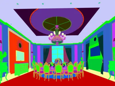Business Restaurant - Coffee - Banquet  48 3D model