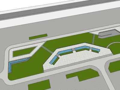 mini landscape park for housing society 3D model