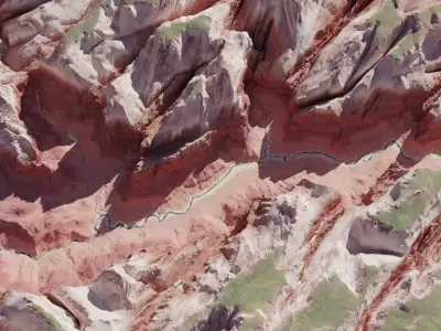 Zion National Park Low-poly 3D model