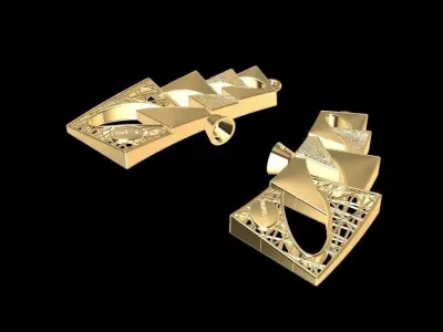  gold set ring earing pandent 3D print model