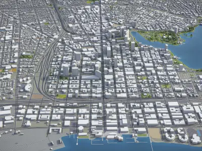 Oakland  Low-poly 3D model