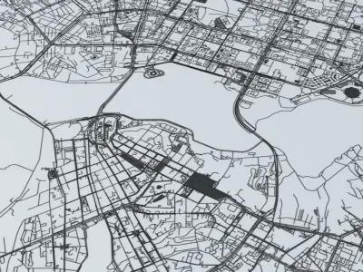 Kazan Road Network and Streets 3D model