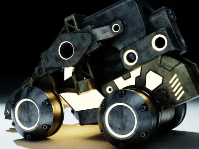 sci-fi vehicle 3D model by Abbadon-Abyss - PBR