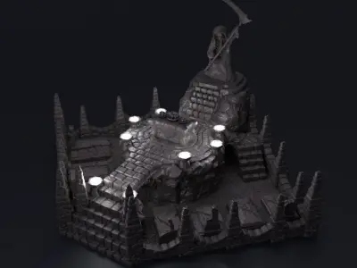Undead Shrine Tabletop Terrain 28 MM 3D print model